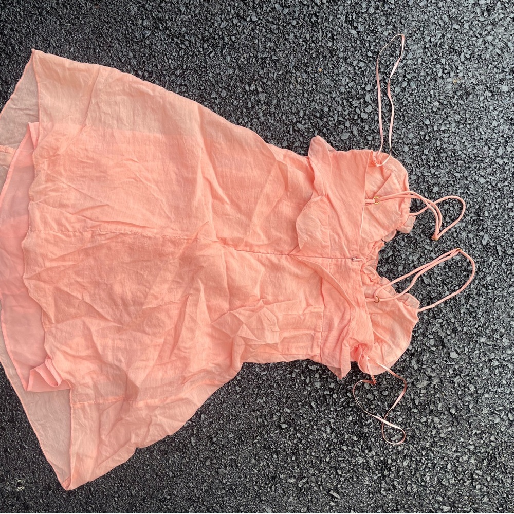 Mango Coral Ruffle Dress - Picture 4 of 4